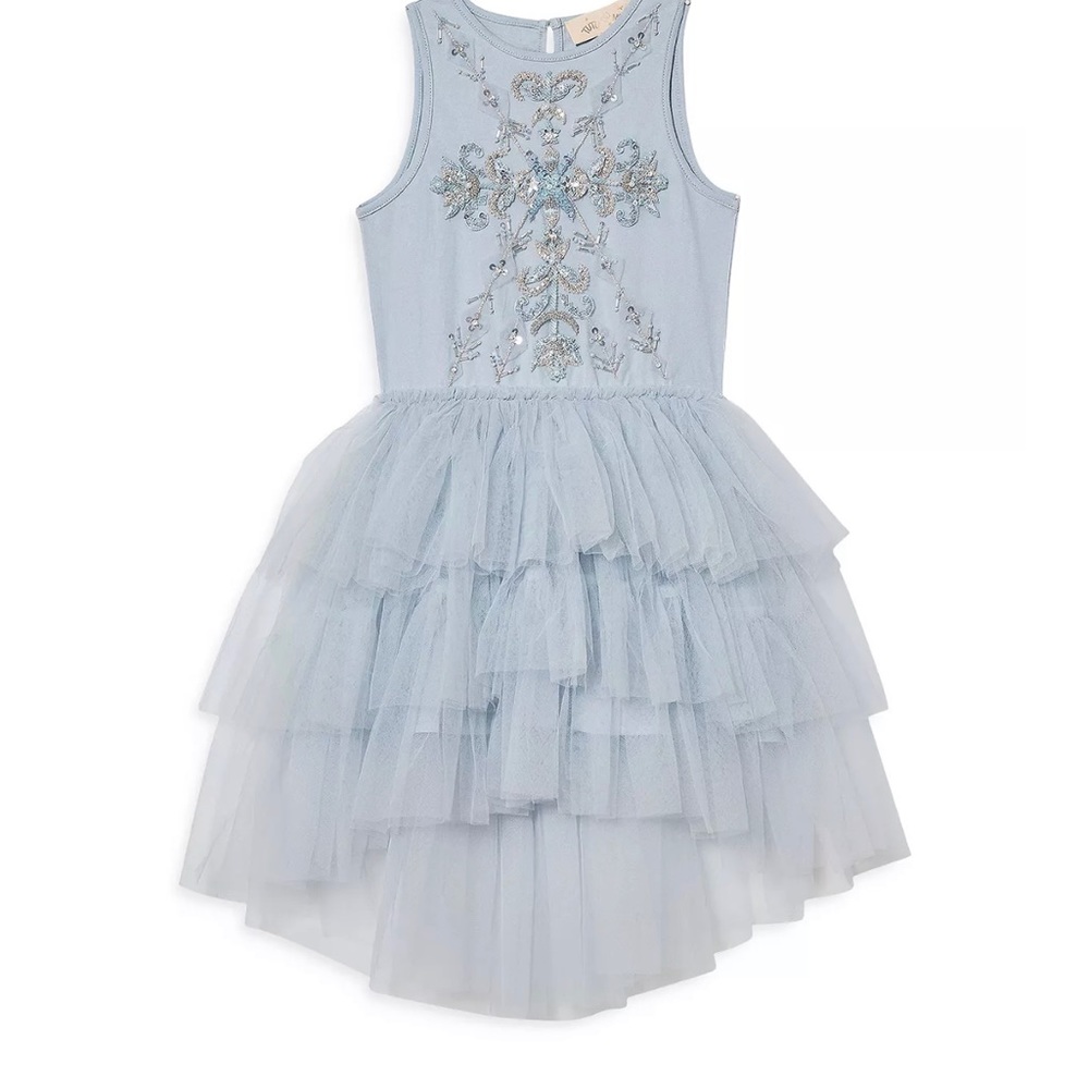Girls' Crystal Tutu Dress fits 4-6 y.o, excellent condition,Elsa dress